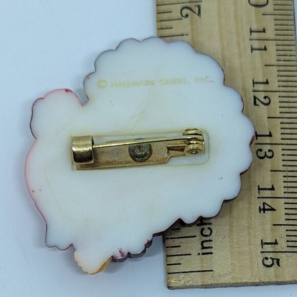 Vintage Hallmark Turkey Brooch Pin Plastic Thanksgiving Holiday - Picture 2 of 3